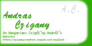 andras czigany business card